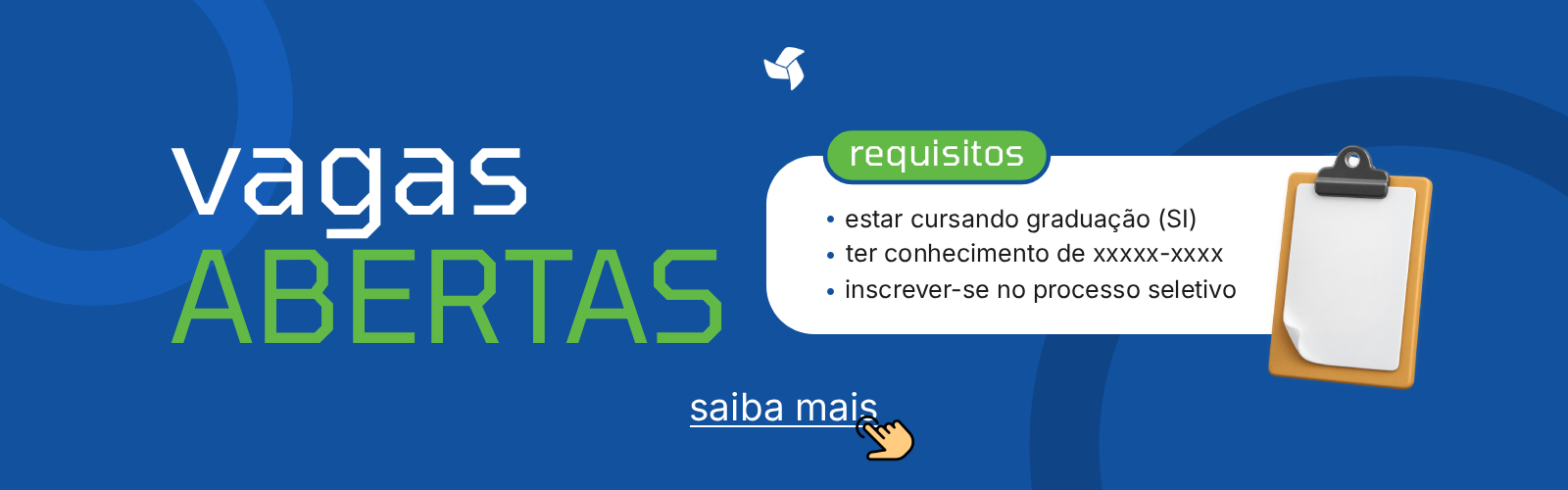 banner de vagas disponíveis para o LEDS, clicando no link para saber mais